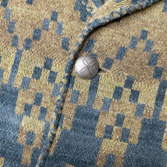 $995 RRL Ralph Lauren Southwestern Cotton Linen Wool Cardigan WOMEN Sz XS 1 RARE - Picture 9 of 16